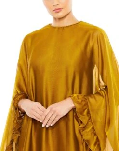 High Neck Ruffle Hem Cape Mini Dress 33 High Neck Ruffle Hem Cape Mini Dress -Fashion Dress Shop 55407 ANG 3 WS