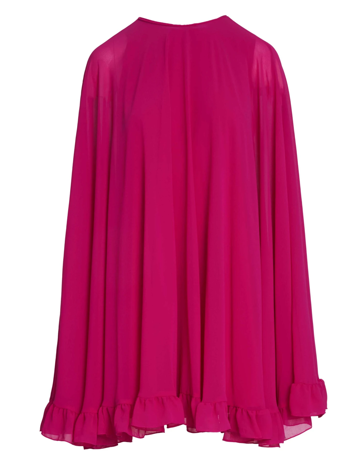 High Neck Ruffle Hem Cape Mini Dress 11 High Neck Ruffle Hem Cape Mini Dress - Image 11