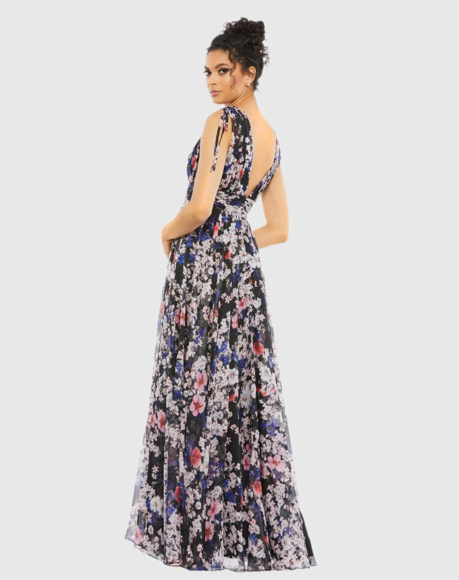 Floral Tie Shoulder V-Neck Maxi Dress 2 Floral Tie Shoulder V-Neck Maxi Dress - Image 2