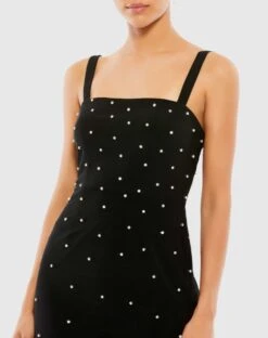 Sleeveless Rhinestone Encrusted Square Neck Mini Dress -Fashion Dress Shop 55644 Black CL scaled