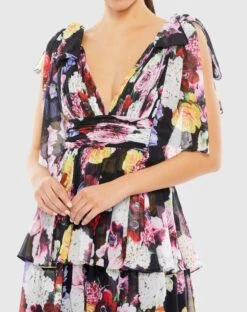 Floral Print Ruffled Sleeveless Soft Tie Dress 5 Floral Print Ruffled Sleeveless Soft Tie Dress -Fashion Dress Shop 55837 Multi CL scaled