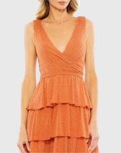 Polka Dot Ruffle Tiered Sleeveless Dress -Fashion Dress Shop 55843 BurntOrange CL scaled