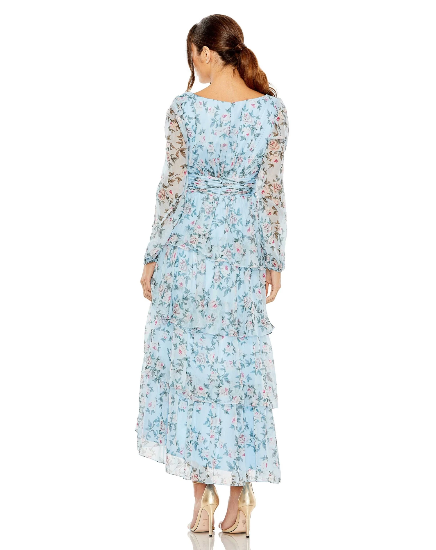 Puff Sleeve Floral Printed Dress 2 Puff Sleeve Floral Printed Dress - Image 2