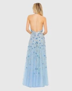 Floral Embellished Halter Strap A Line Gown -Fashion Dress Shop 5654 PowderBlue BK scaled