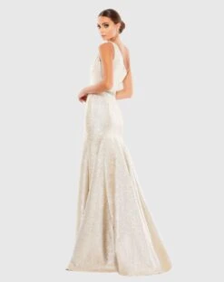 One Shoulder Metallic Ruffled Evening Gown -Fashion Dress Shop 66975 OYS 2 WS scaled