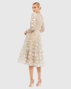 Floral Embellished Lace A-Line Cocktail Dress -Fashion Dress Shop 67387 BIB 2 WS scaled