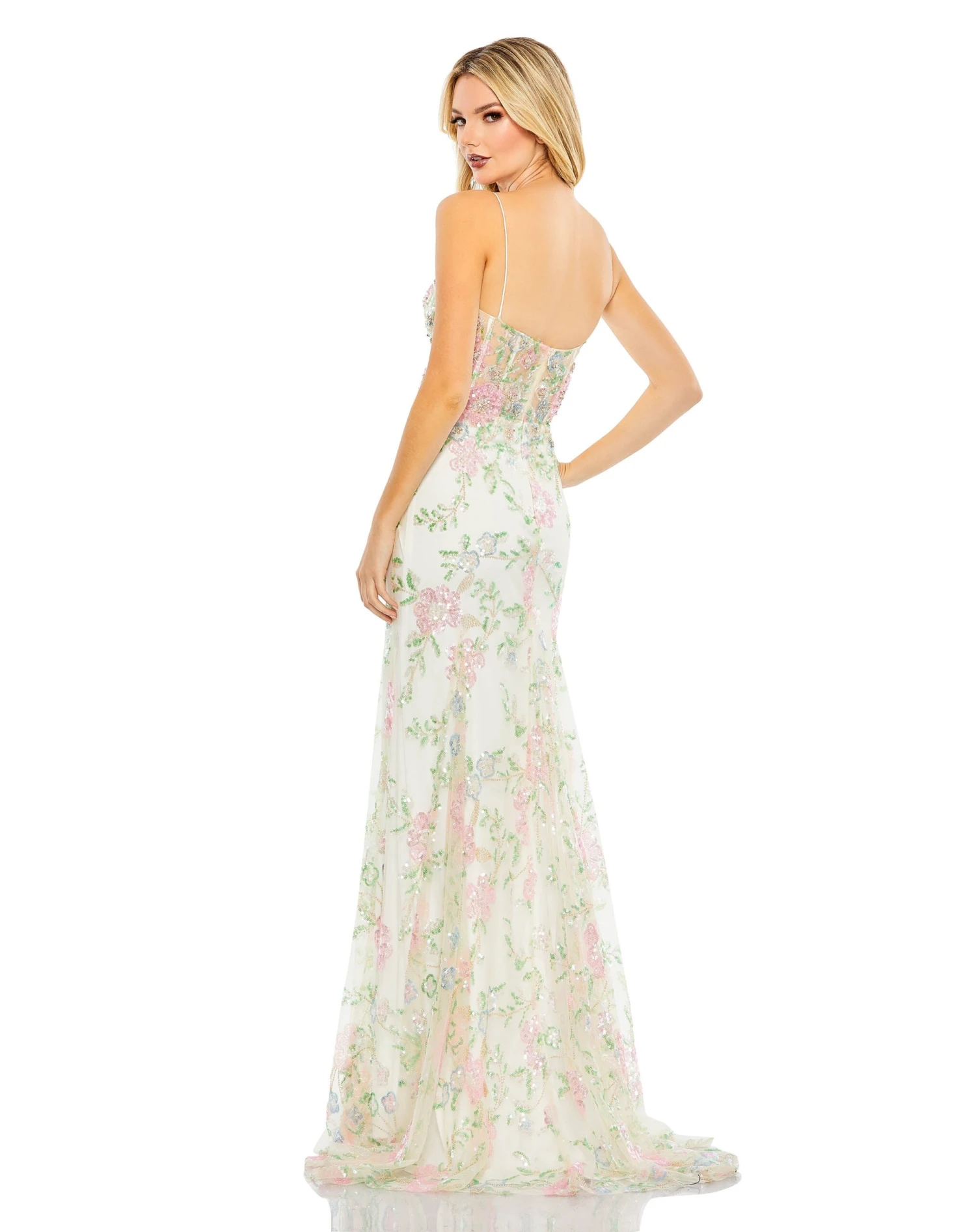 Embellished Sleeveless Illusion Corset Gown 2 Embellished Sleeveless Illusion Corset Gown - Image 2