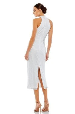 Hand Embellished Halter Neck Midi Sheath Dress -Fashion Dress Shop 70110 WHT 2 WS scaled