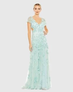 Embellished Lace Up Flowy Gown -Fashion Dress Shop 70275 AQU Default 1 WS scaled