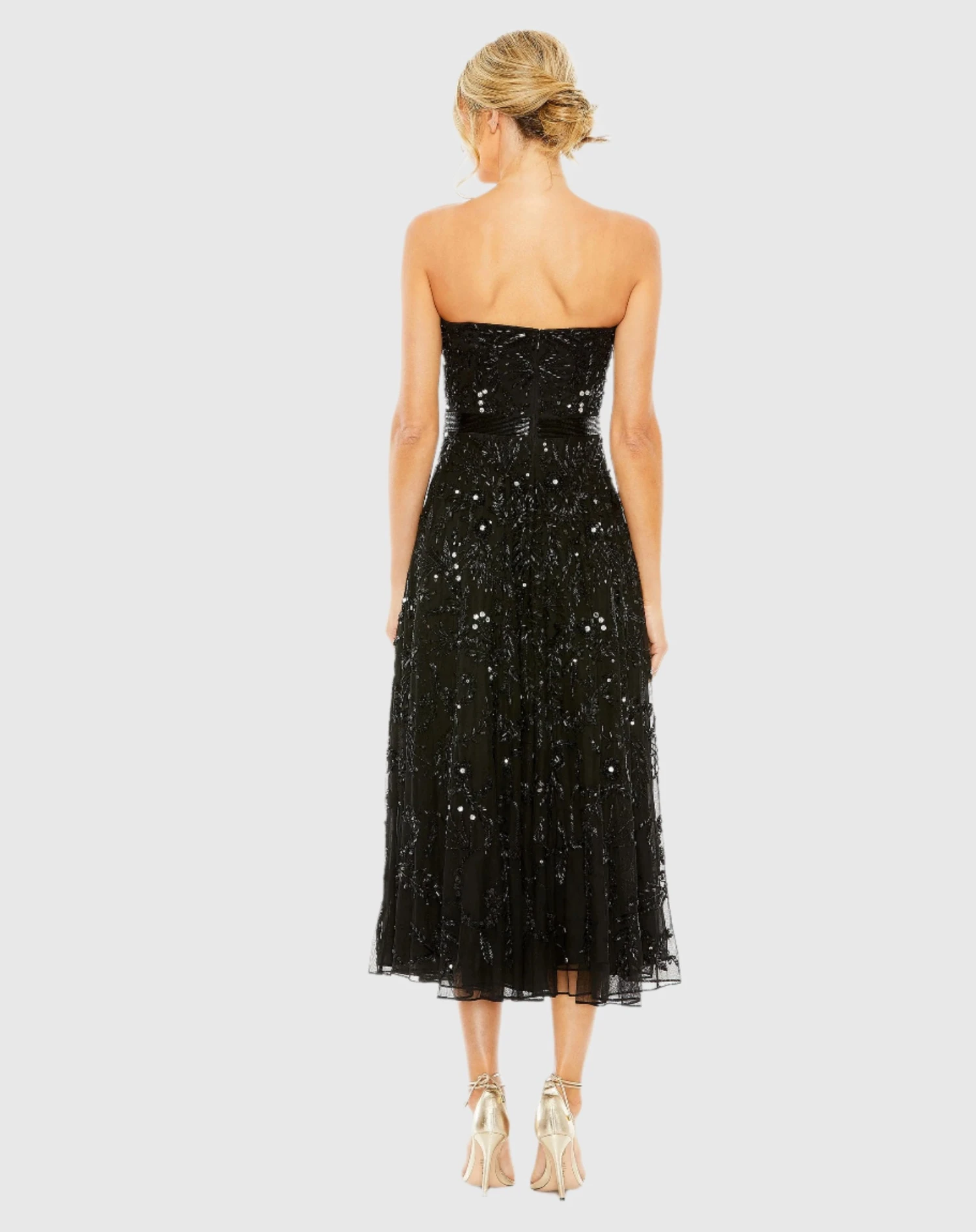 Strapless Embellished A Line Dress 2 Strapless Embellished A Line Dress - Image 2