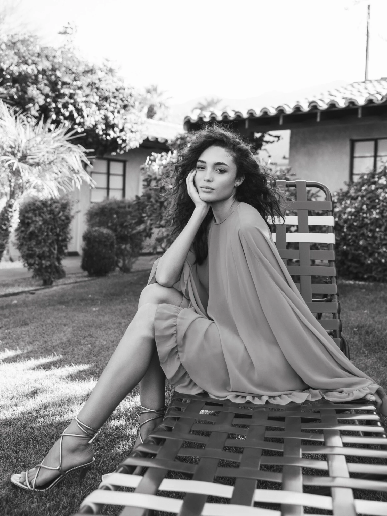 High Neck Ruffle Hem Cape Mini Dress 5 High Neck Ruffle Hem Cape Mini Dress - Image 5