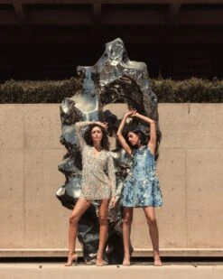 Sleeveless Disc Sequin Trapeze Mini Dress -Fashion Dress Shop lifestyle 5961 silver 4